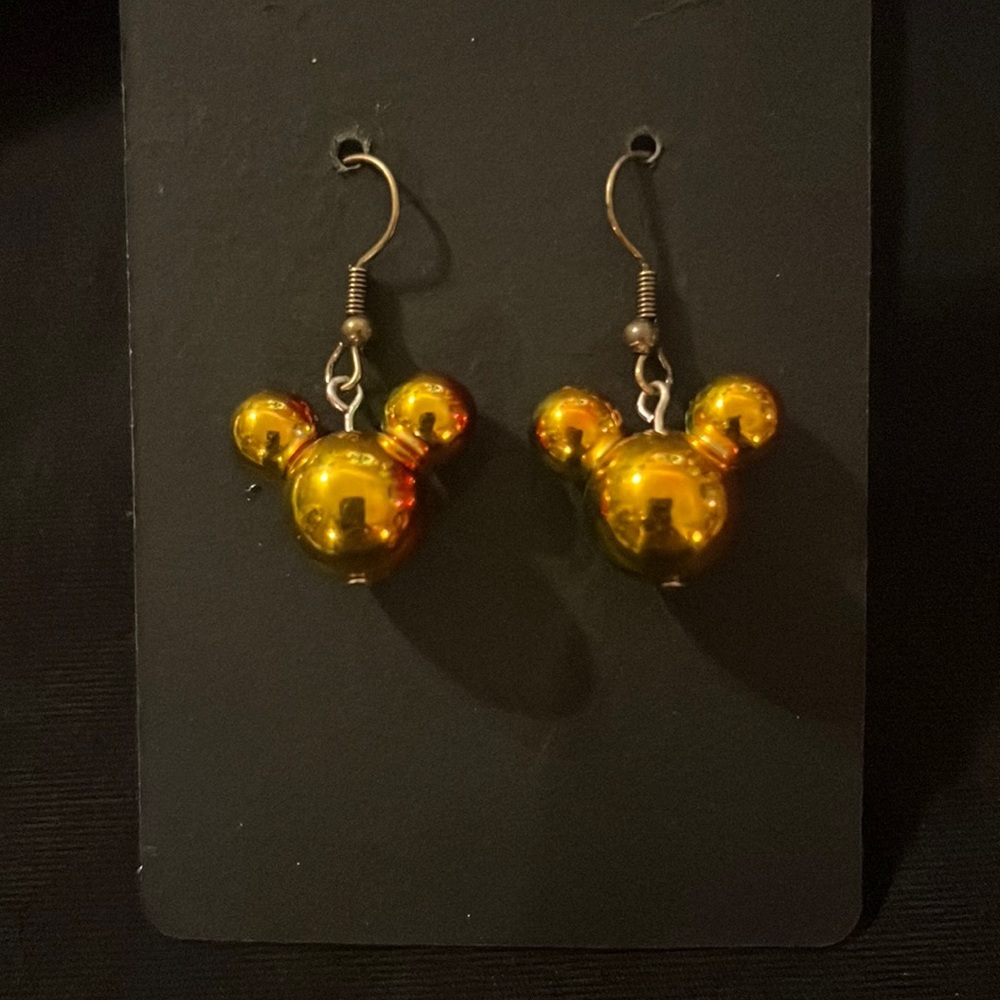 Multi colored Mickey Mouse hook earrings